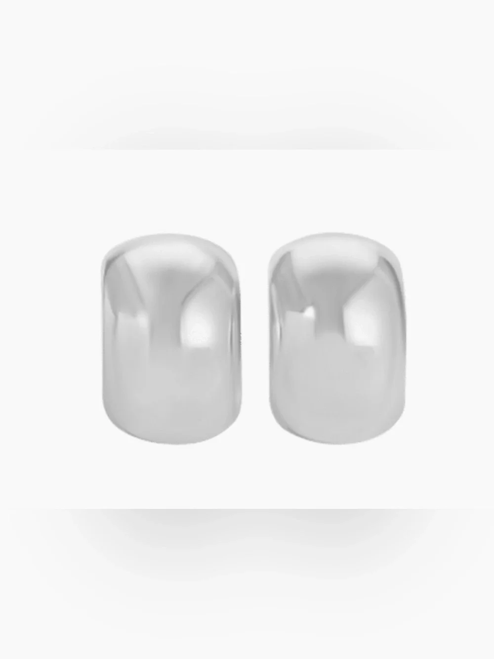 Heaven Mayhem Ky Hoop Smooth Earrings Silver NIB